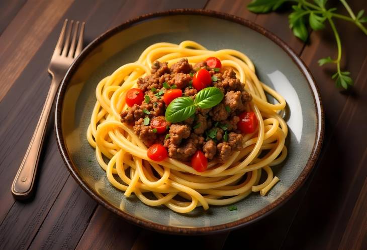 Flavorful Spaghetti with Minced Meat and Veggies